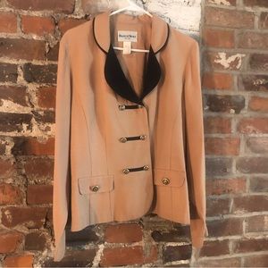 Vintage/Retro Rayon Blend Blazer Jacket Button Closure Medium M